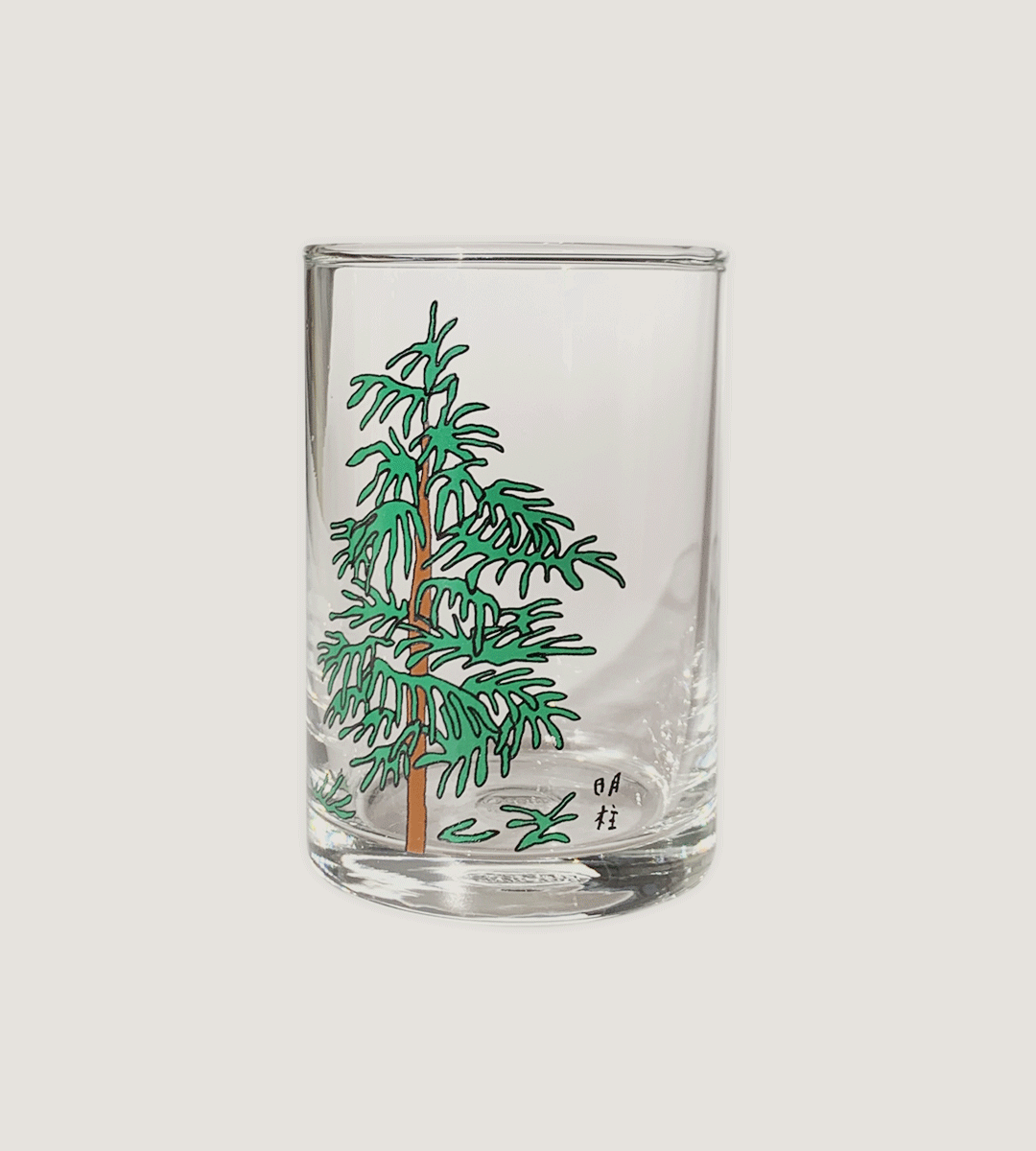 明柱 나무 유리컵